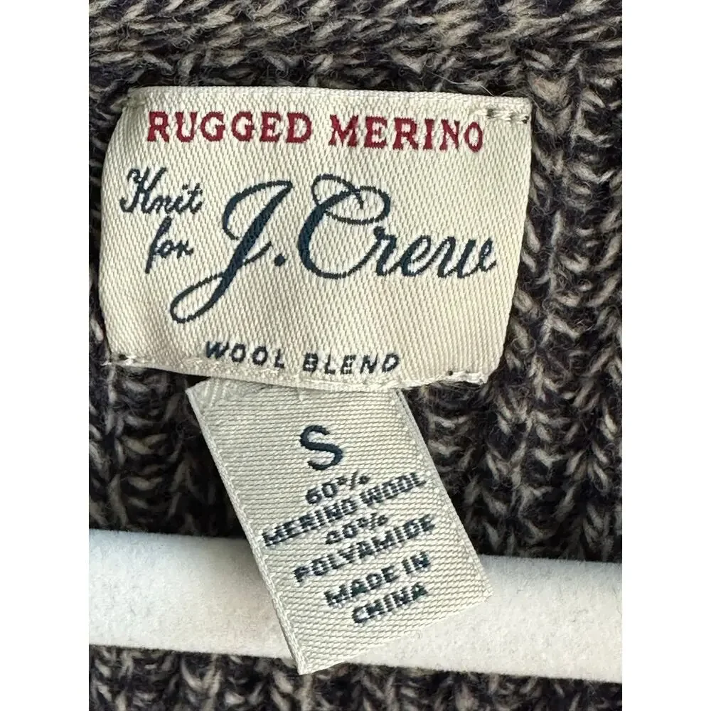J.Crew Rugged Merino Wool Blend Shawl Collar Cardigan Sweater